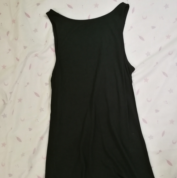 FREE xs Beaded Collar Black Tank Top - Picture 2 of 4